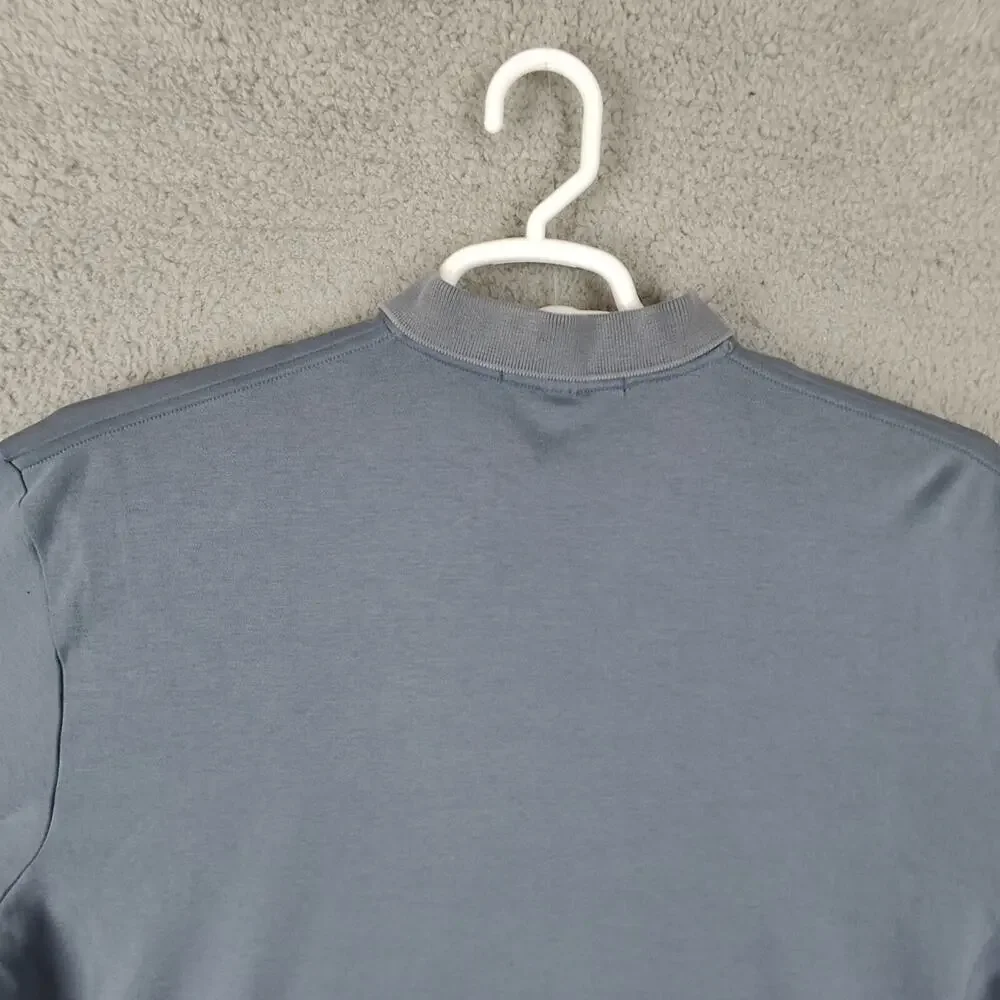 Polo Ralph Lauren Polo Shirt Mens Large Pony Grey Blue Embroidered Preppy Rugby